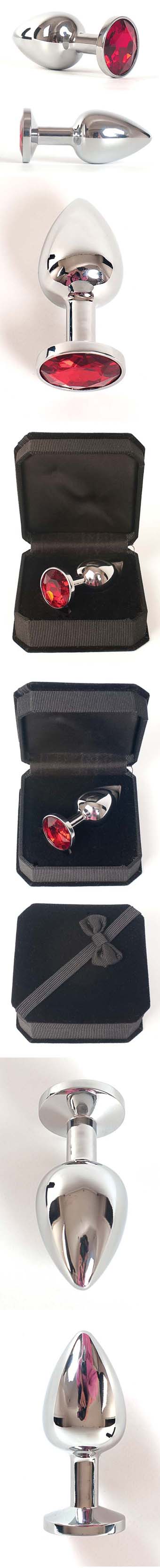 Plug bijou d'anus  cristal rouge