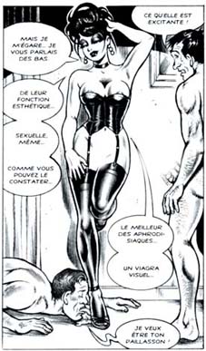 Jeune dominatrice f�tichiste des pieds Bande dessin�e